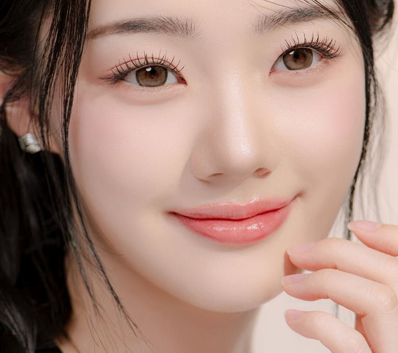 LensRang Sugar Cream Ash Brown colored contact lens, 13.6mm graphic diameter, Monthly wear