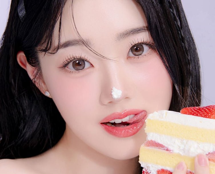 LensRang Sugar Cream Ash Choco colored contact lens, 13.6mm graphic diameter, Monthly wear