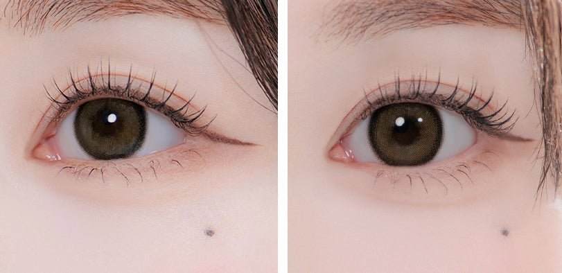 LensTown Eleva Beige Brown colored contact lens, 13.2mm graphic diameter, Monthly wear