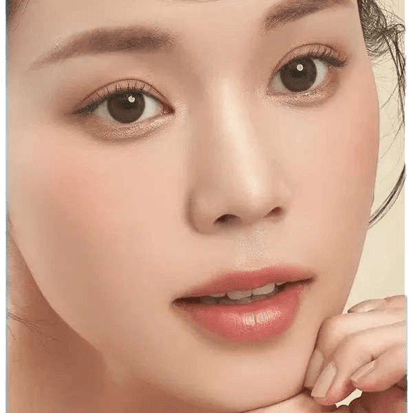 LensTown It's Natural Espresso — model portrait showing the contact lens look