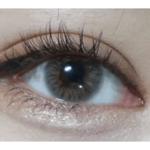 LensTown Kiralet Brown — single-eye close-up showing the contact lens appearance