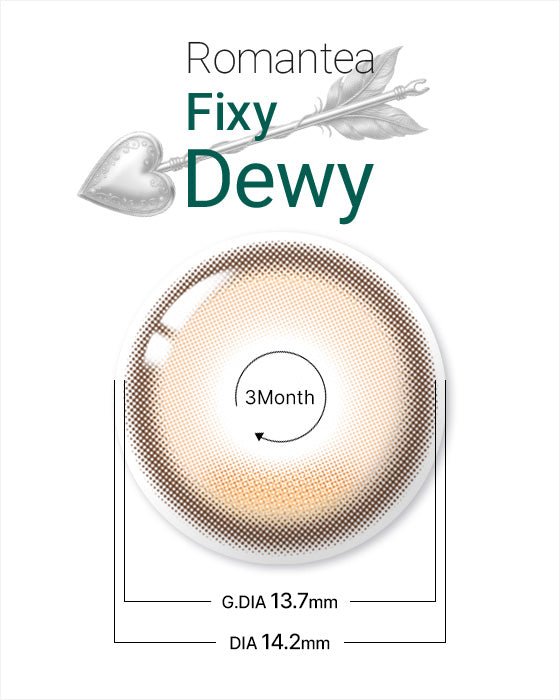 LensTown Romantea Fixy Dewy Tear Brown 3 Months (2p)