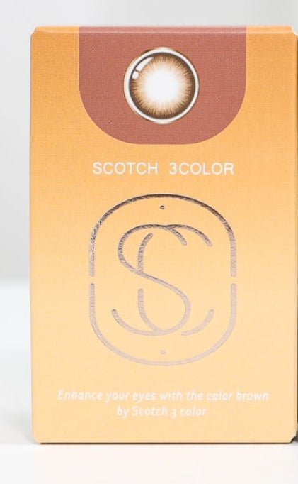 LensTown Scotch 3color Brown colored contact lens, 14.0mm graphic diameter, Monthly wear