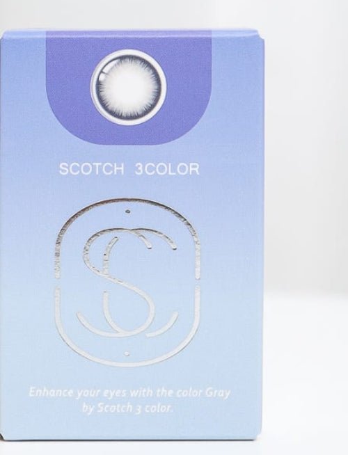 LensTown Scotch 3color Gray colored contact lens, 14.0mm graphic diameter, Monthly wear