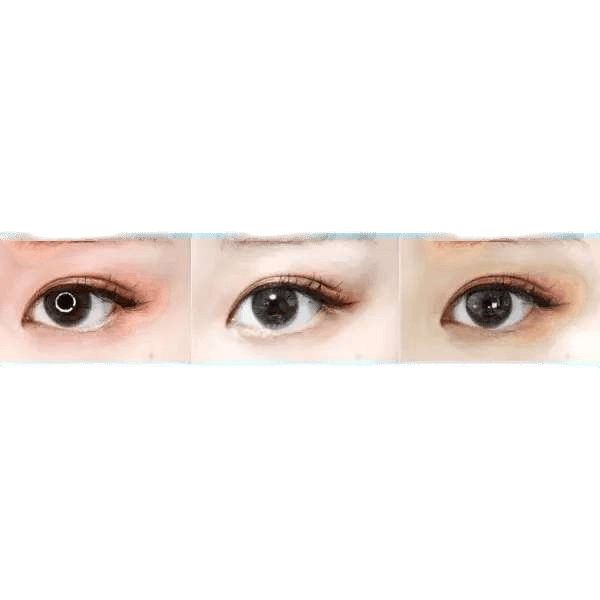 LensVery Anello No.1 Gray — both eyes wearing the contact lenses