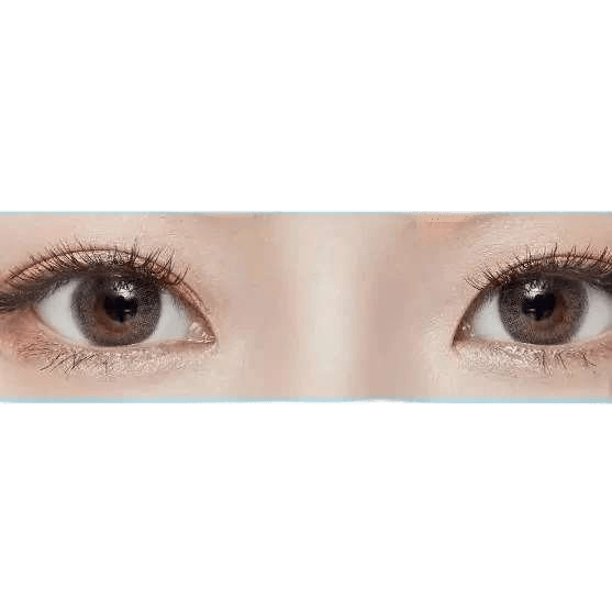 LensVery Anello No.1 Gray — both eyes wearing the contact lenses