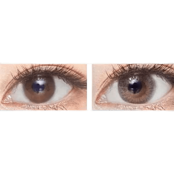 LensVery Anello No.1 Gray — both eyes wearing the contact lenses