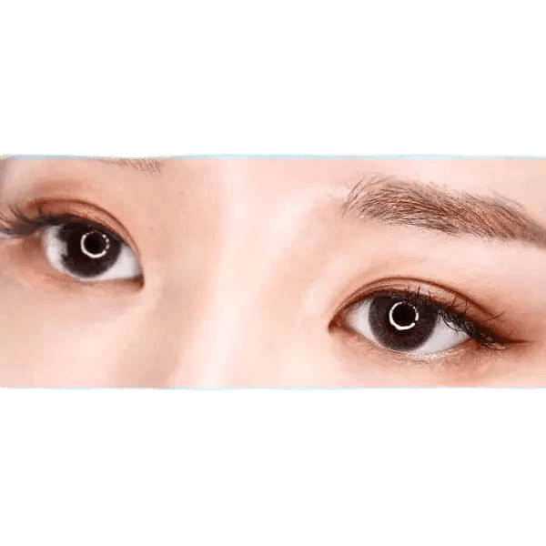 LensVery Anello No.1 Gray — both eyes wearing the contact lenses