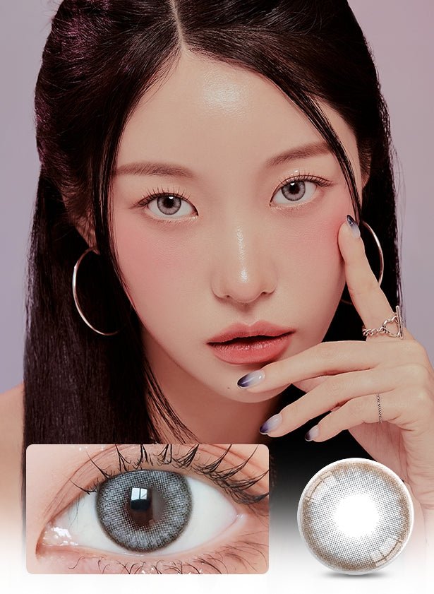 LensVery Blurry Dusty Gray colored contact lens, 13.3mm graphic diameter, Monthly wear