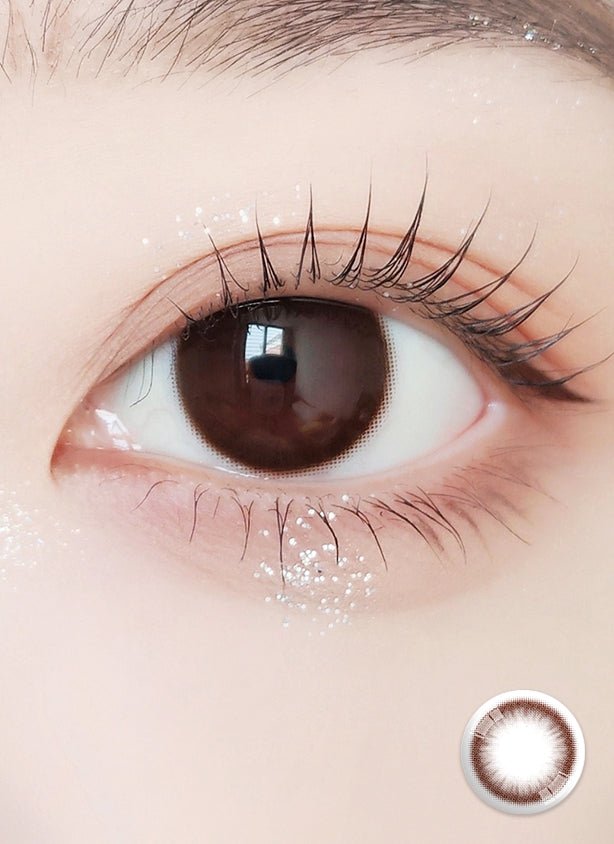 LensVery Just Choco colored contact lens, 13.4mm graphic diameter, Monthly wear