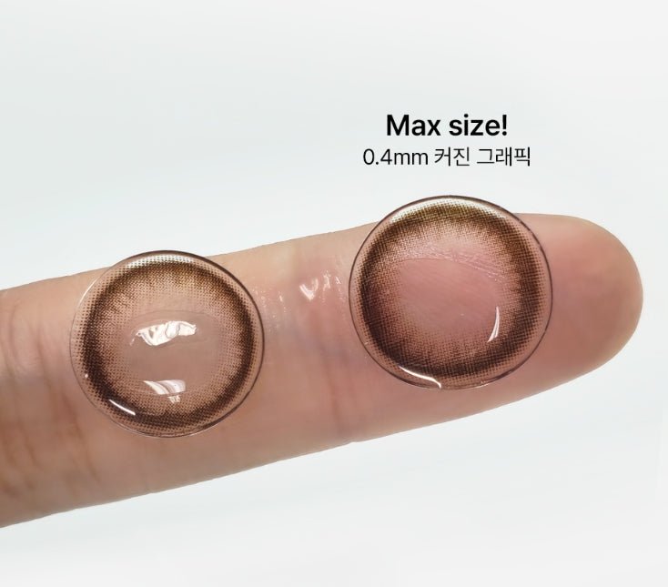 LensVery Just Max Choco colored contact lens, 13.8mm graphic diameter, Monthly wear