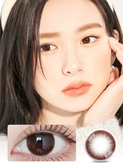 LensVery Just Mega Choco colored contact lens, 14.2mm graphic diameter, Monthly wear