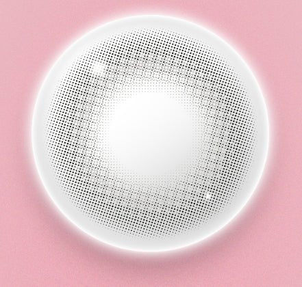 LensVery Powdery Gray colored contact lens, 13.4mm graphic diameter, Monthly wear