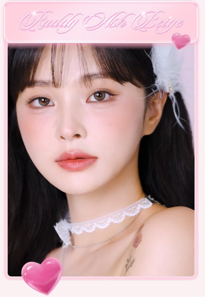 LensVery Ruddy Ash Beige Brown colored contact lens, 13.3mm graphic diameter, Monthly wear