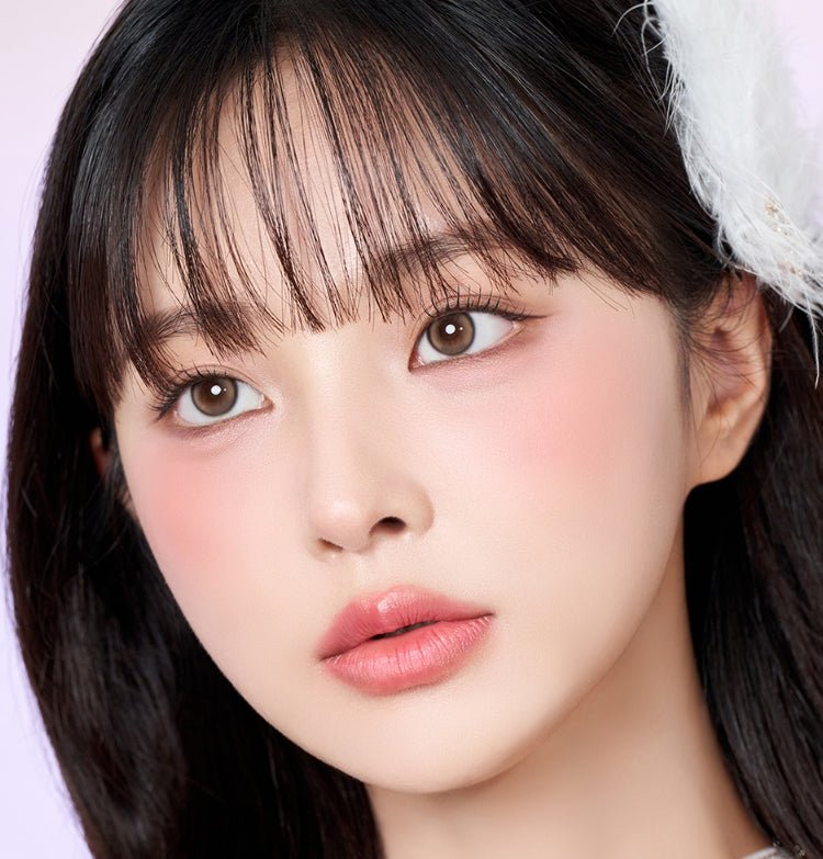 LensVery Ruddy Ash Beige Brown colored contact lens, 13.3mm graphic diameter, Monthly wear