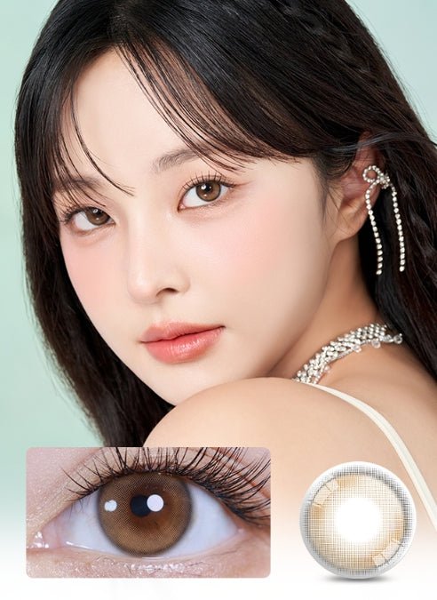LensVery Ruddy Brown colored contact lens, 13.3mm graphic diameter, Monthly wear