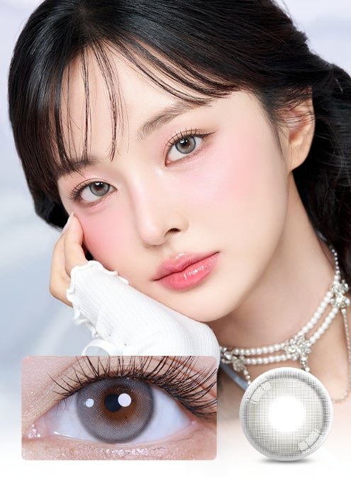 LensVery Ruddy Gray colored contact lens, 13.3mm graphic diameter, Monthly wear