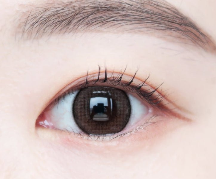 LensVery Shu Shu Brown colored contact lens, 13.6mm graphic diameter, Monthly wear