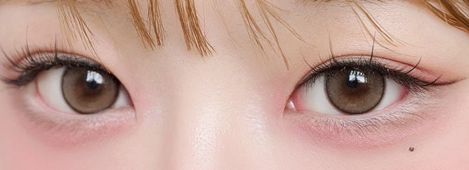 LensVery Shu Shu Brown colored contact lens, 13.6mm graphic diameter, Monthly wear