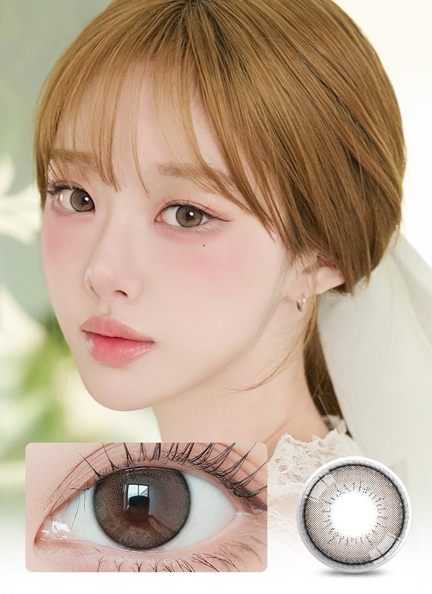 LensVery Shu Shu Brown colored contact lens, 13.6mm graphic diameter, Monthly wear