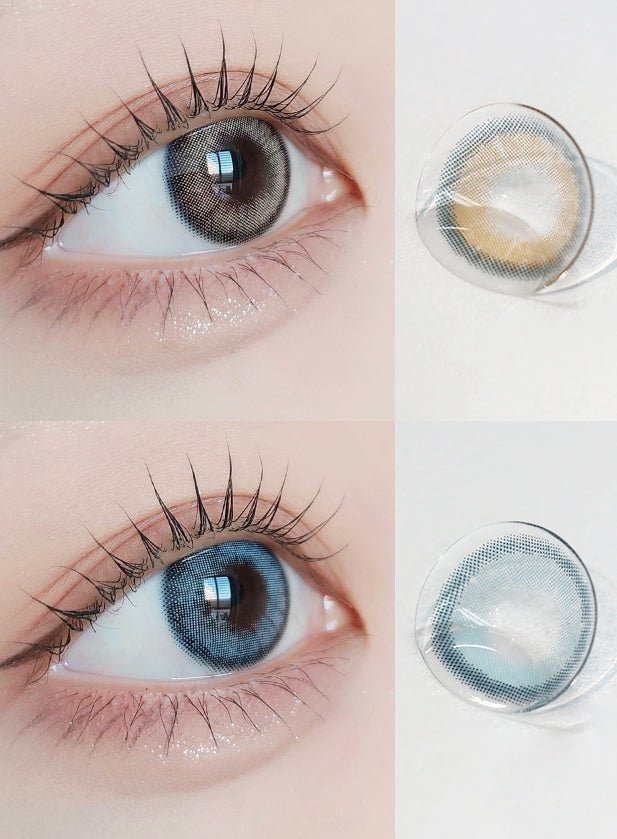 LensVery Silhouette Cream Beige Brown (10p) colored contact lens, 13.3mm graphic diameter, Daily wear