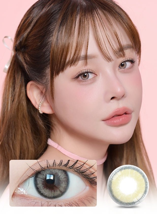 LensVery Silhouette Cream Beige Brown (10p) colored contact lens, 13.3mm graphic diameter, Daily wear