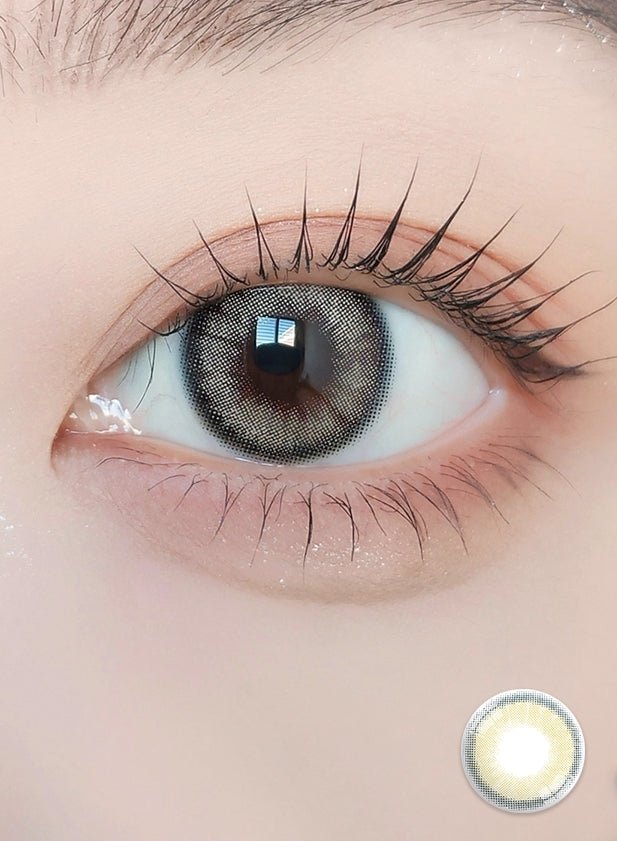 LensVery Silhouette Cream Beige Brown (10p) colored contact lens, 13.3mm graphic diameter, Daily wear