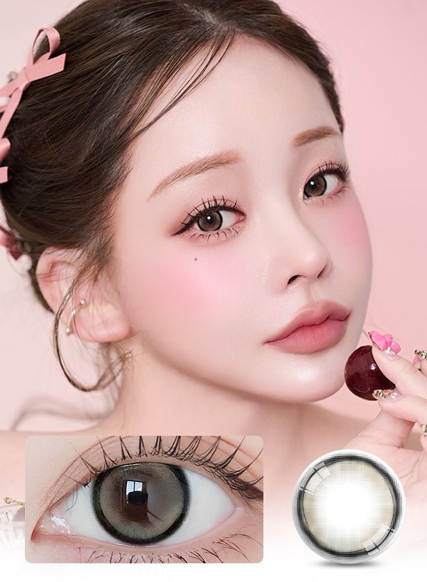 LensVery Silhouette3 Beige Brown colored contact lens, 13.5mm graphic diameter, Monthly wear