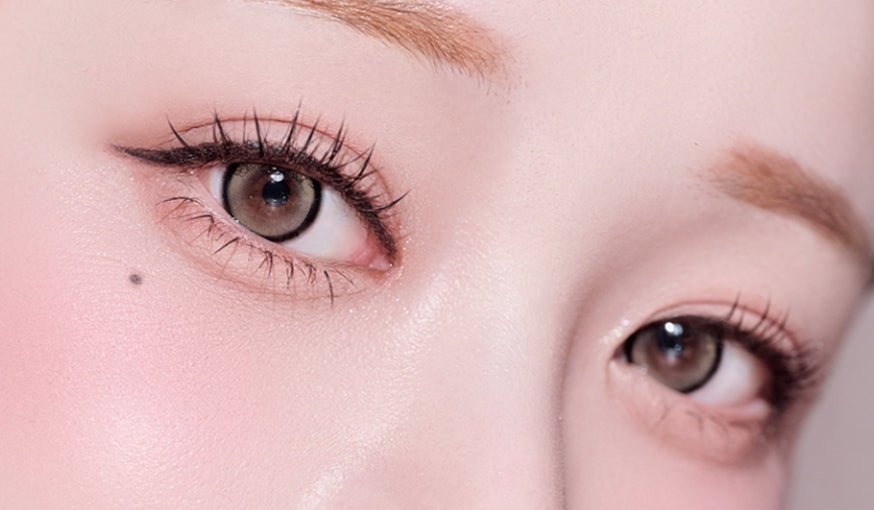 LensVery Silhouette3 Beige Brown colored contact lens, 13.5mm graphic diameter, Monthly wear