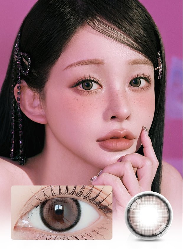 LensVery Silhouette3 Hot Choco colored contact lens, 13.5mm graphic diameter, Monthly wear