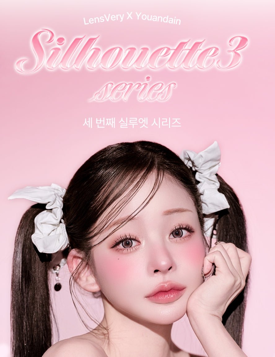 LensVery Silhouette3 Melting Gray colored contact lens, 13.5mm graphic diameter, Monthly wear