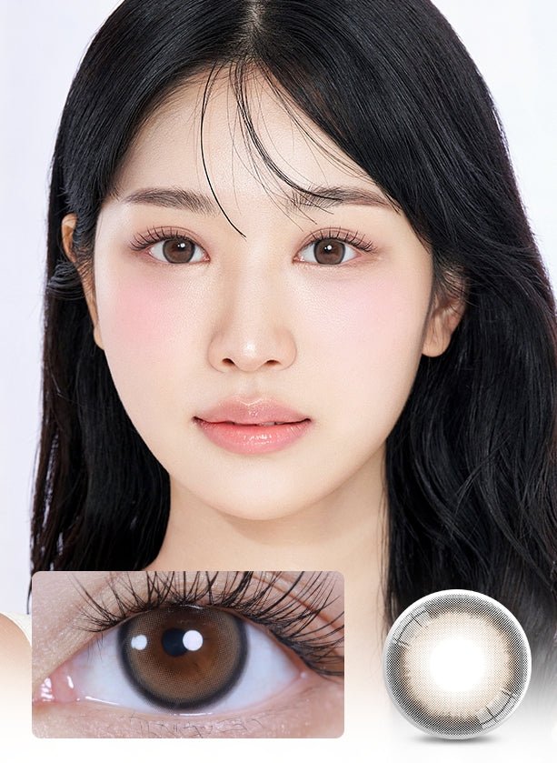 LensVery Sweetfy Brown colored contact lens, 13.3mm graphic diameter, Monthly wear