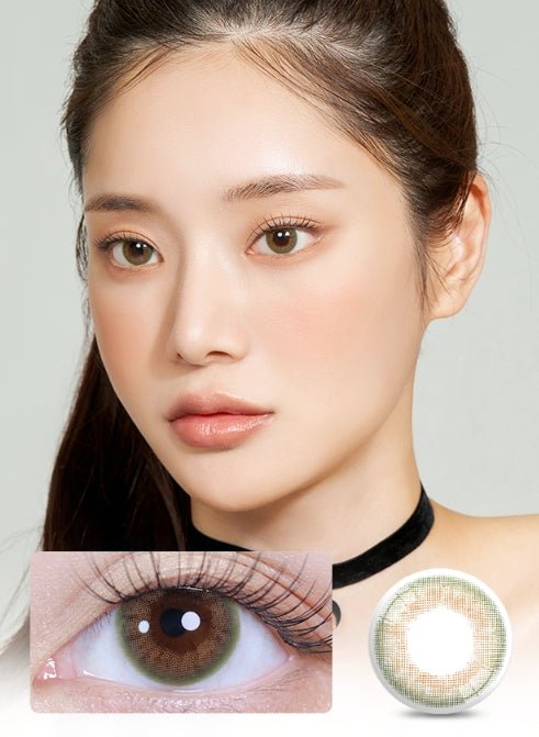 LensVery Taro Jeom Green (10p) colored contact lens, 13.2mm graphic diameter, Daily wear