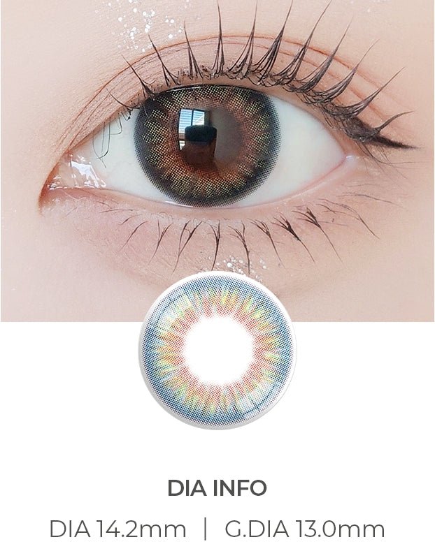 LensVery Vellica Blue colored contact lens, 13.0mm graphic diameter, Monthly wear