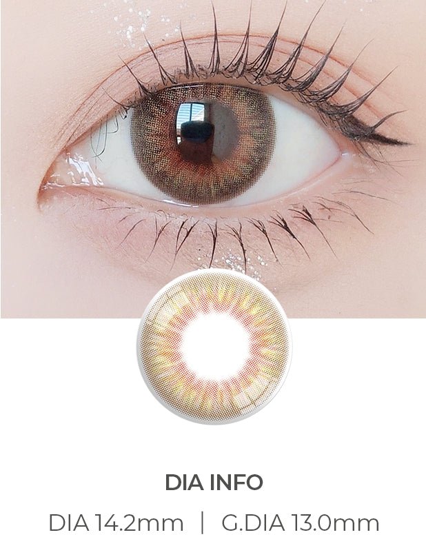 LensVery Vellica Brown colored contact lens, 13.0mm graphic diameter, Monthly wear