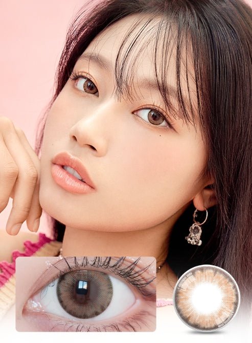 LensVery Wonder Eye Brown (10p) colored contact lens, 13.4mm graphic diameter, Daily wear