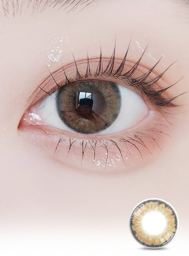 LensVery Wonder Eye Brown colored contact lens, 13.4mm graphic diameter, Monthly wear