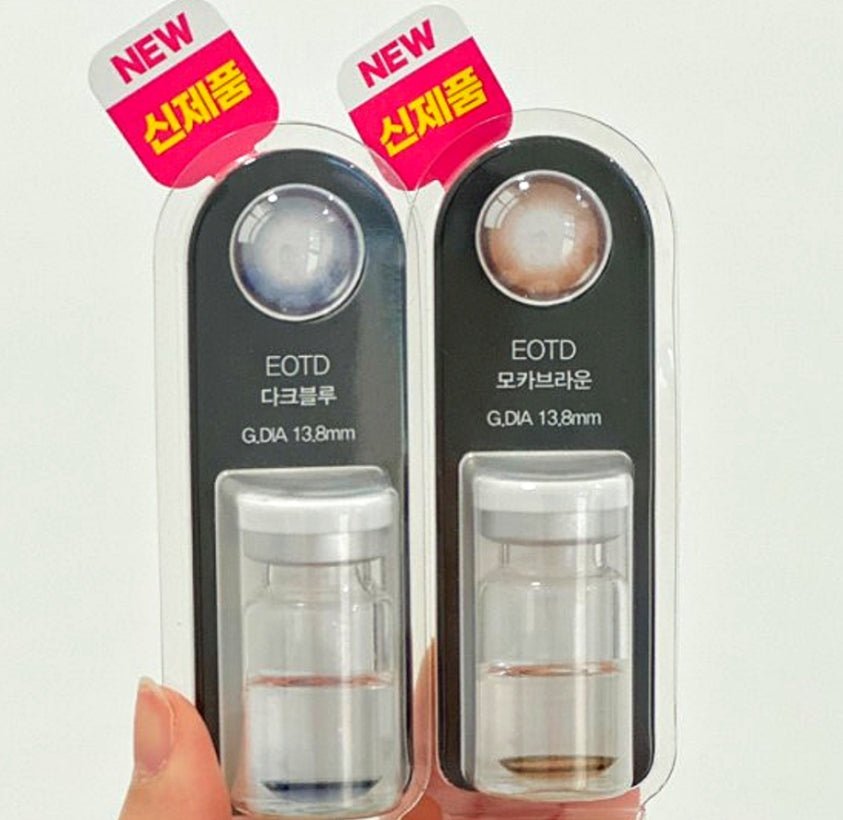 Olens EOTD Dark Blue colored contact lens, 13.8mm graphic diameter, Monthly wear