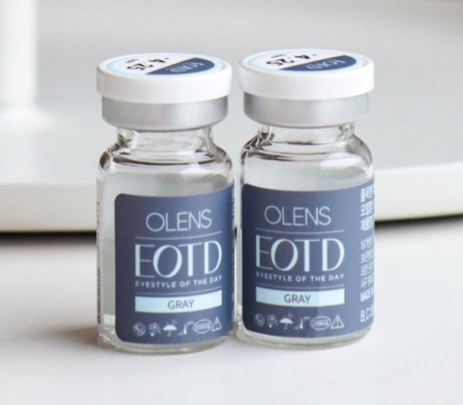 Olens EOTD Gray colored contact lens, 13.8mm graphic diameter, Monthly wear