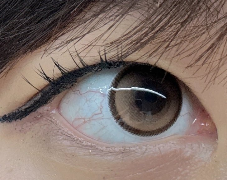 Olens EOTD Mocha Brown colored contact lens, 13.8mm graphic diameter, Monthly wear
