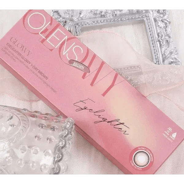 Olens Eyelighter Glowy 1Day Brown (10p) colored contact lens, 13.1mm graphic diameter, Daily wear