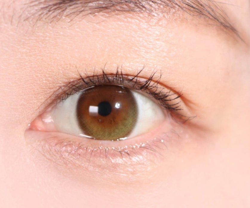 Olens Eyelighter Glowy 1Day Golden Olive (10p) colored contact lens, 13.1mm graphic diameter, Daily wear