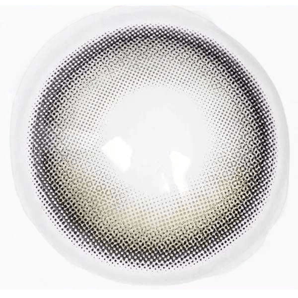 Olens Eyelighter Glowy Ash Gray — close-up of the contact lens design