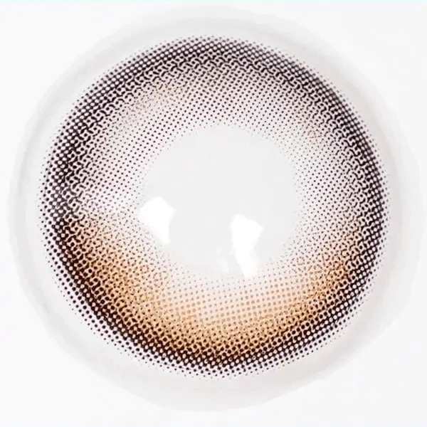 Olens Eyelighter Glowy Brown — close-up of the contact lens design