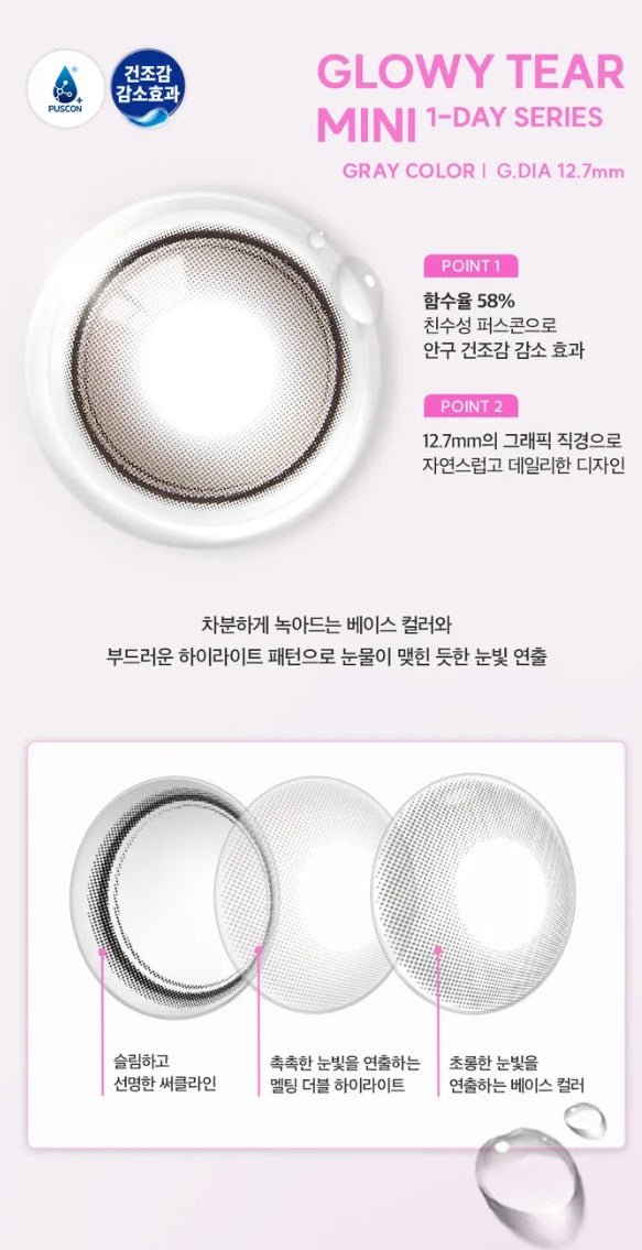 OLENS Glowy Tear Mini 1Day Gray (10p) — image 6