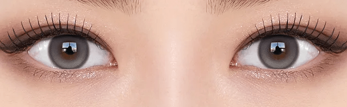 Olens Muse Shine Gray colored contact lens, 13.3mm graphic diameter, Monthly wear