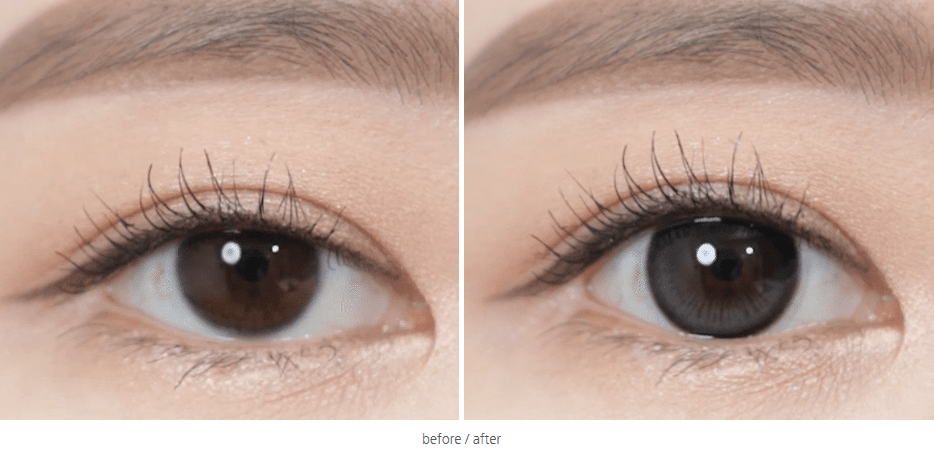 Olens Rain Black (10p) colored contact lens, 13.5mm graphic diameter, Daily wear