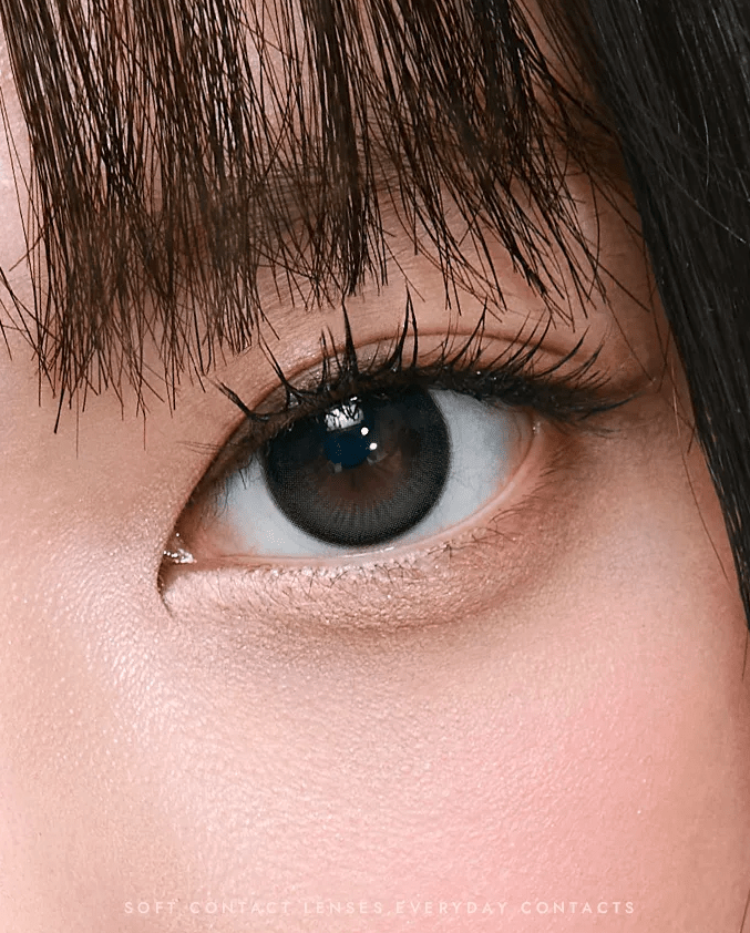 Olens Rain Black colored contact lens, 13.5mm graphic diameter, Monthly wear
