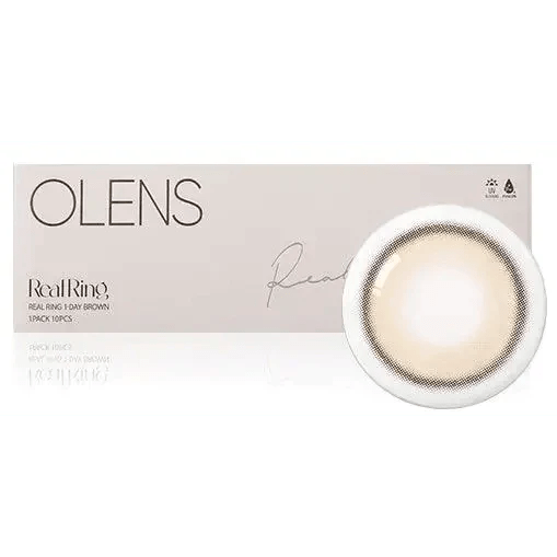 Olens Real Ring 1Day Brown (10p) colored contact lens, 12.5mm graphic diameter, Daily wear