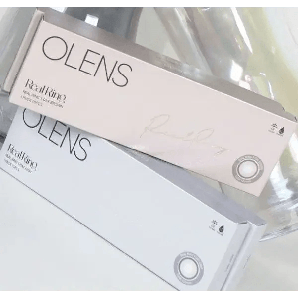 Olens Real Ring 1Day Gray (10p) colored contact lens, 12.5mm graphic diameter, Daily wear